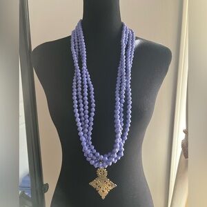 Akola Purple Demi Paper Bead Necklace